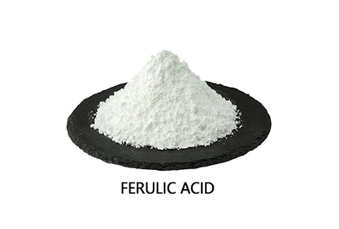 ferulic acid bulk powder for skin in cosmetics manufacturer